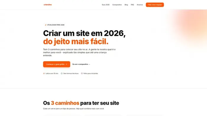 Print do site Criação de Sites